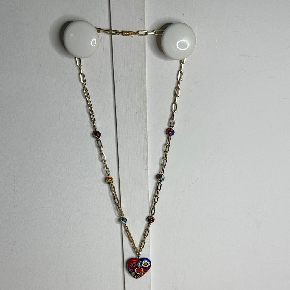 Colorful Heart Pendant Necklace